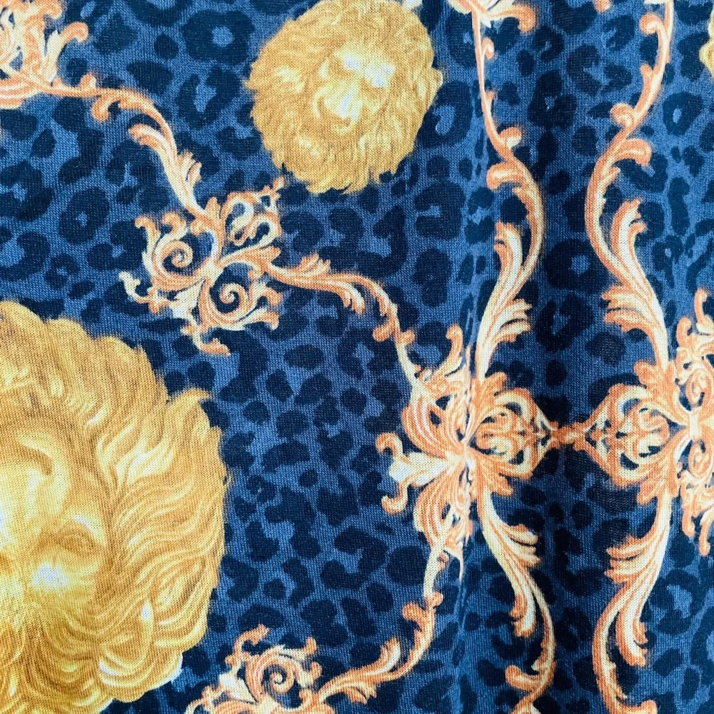 FRESH PRINTS of BEL-AIR Italian Designer Style Baroque LIONS Head SHIRT L - Picture 11 of 12